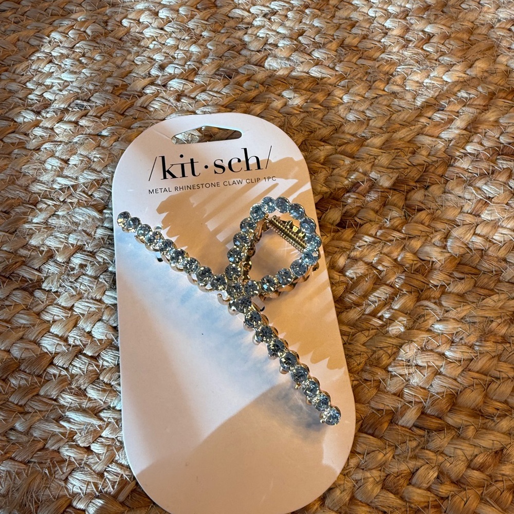 Kitsch Silver Rhinestone Hair Clip - Picture 2 of 3